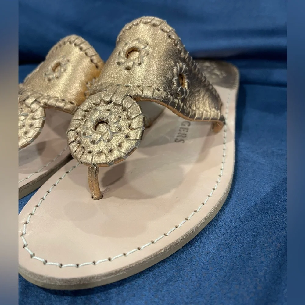 Jack Rogers rose Gold sandals size 8.5M EUC SB7 - Picture 2 of 8